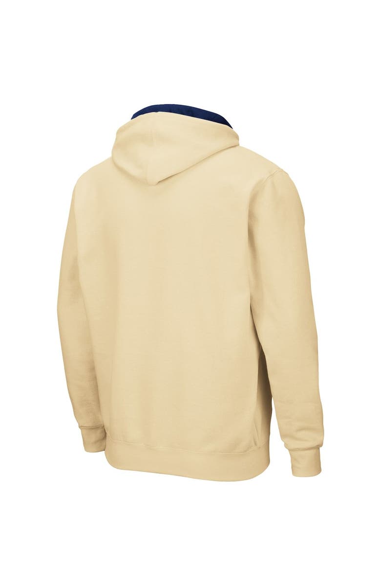 COLOSSEUM Men's Colosseum Gold Navy Midshipmen Arch & Logo 3.0 Full-Zip Hoodie, Alternate, color,