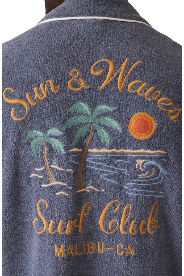 Cabala Towel Terry Camp Shirt, Alternate, color, MALIBU