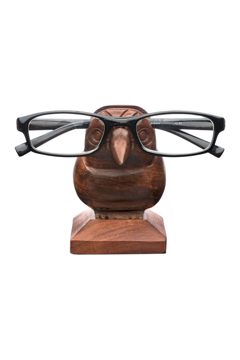 Sparrow Eyeglass Holder Stand, Main, color, Brown