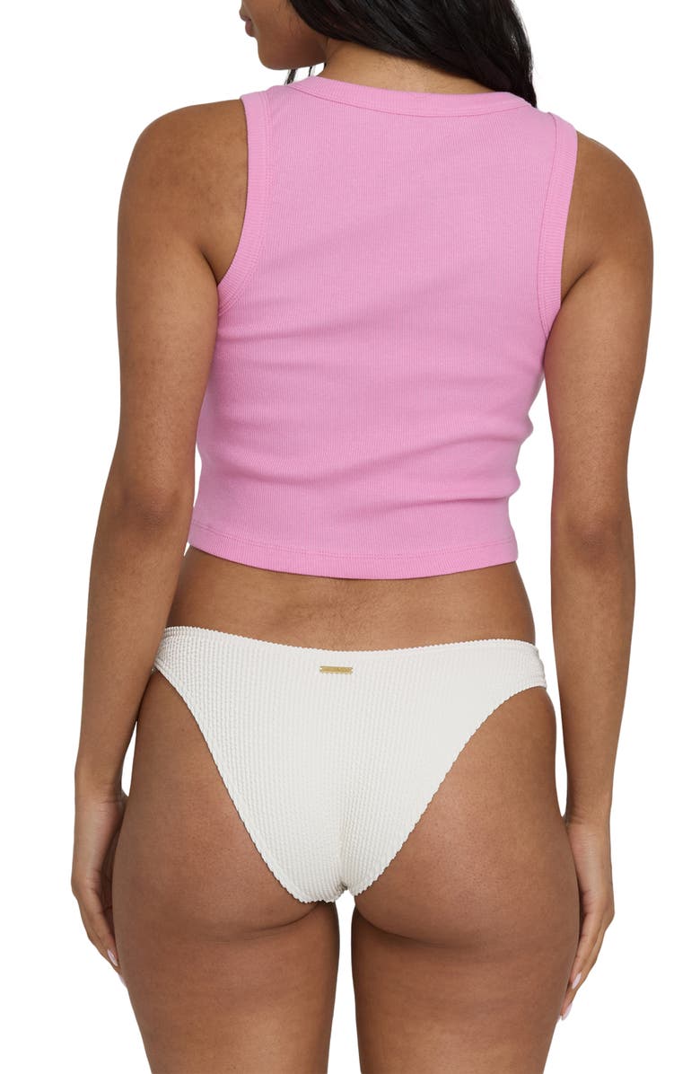 Billabong Newly Found Graphic Rib Crop Tank, Alternate, color, Party Pink