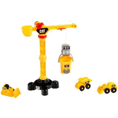 CAT Construction Big 17 Inch Crane & Construction Vehicles Set