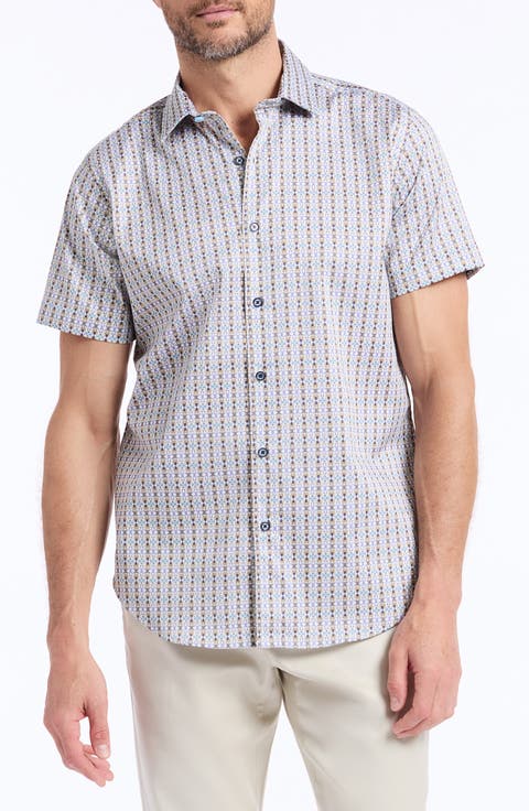 Abbotswell Print Woven Button-Up Shirt