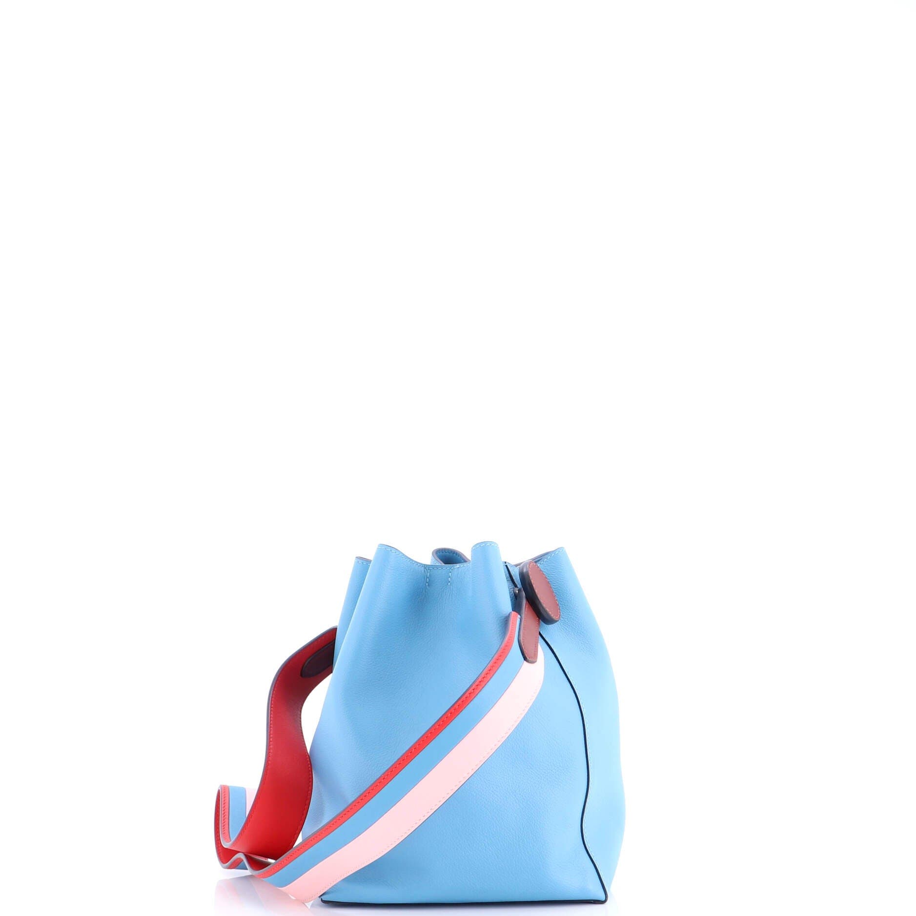 Pre-Owned Hermes Licol Bag Evercolor 17, Alternate, color, Bleu Du Nord