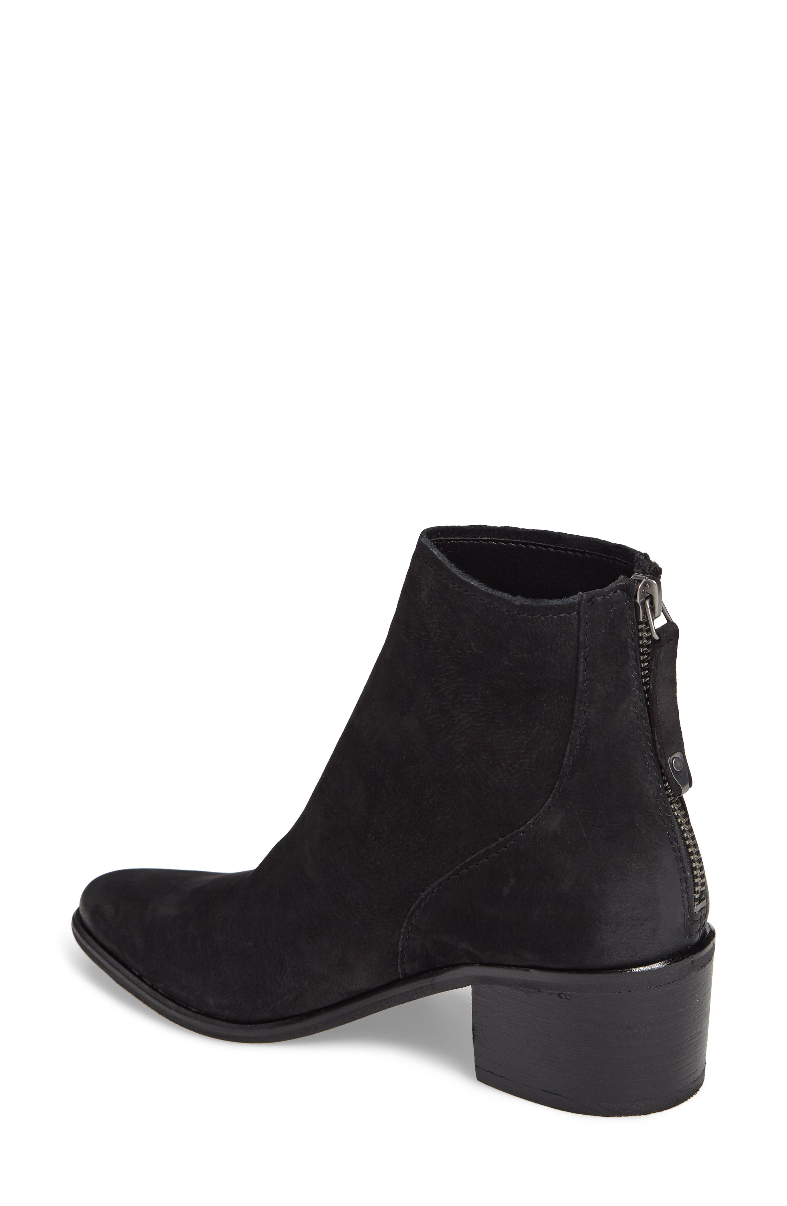 Cassius Block Heel Bootie, Alternate, color, BLACK NUBUCK LEATHER