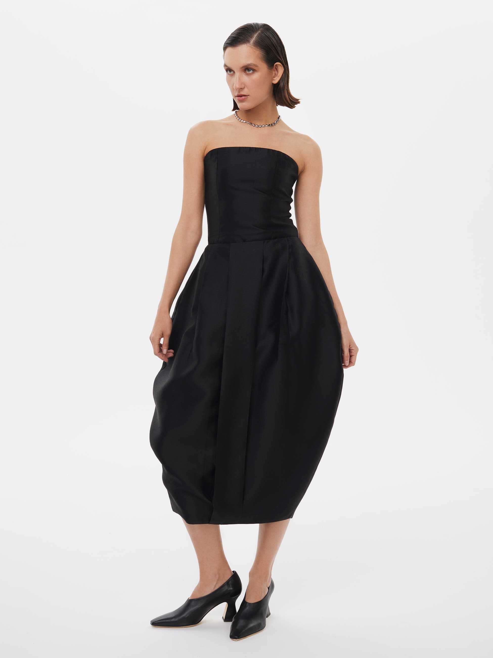 Silk Wool Blend Voluminous Tulip Skirt - image 2