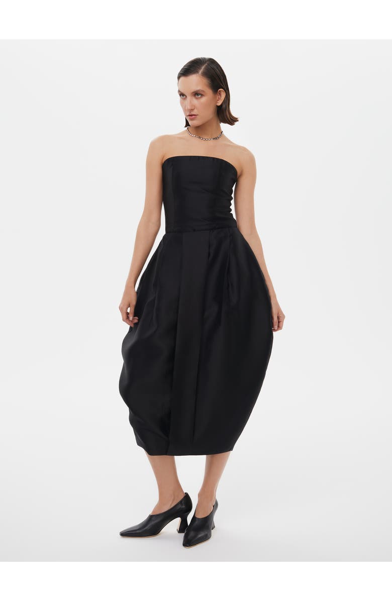 Alas Silk Wool Blend Voluminous Tulip Skirt, Alternate, color, Black