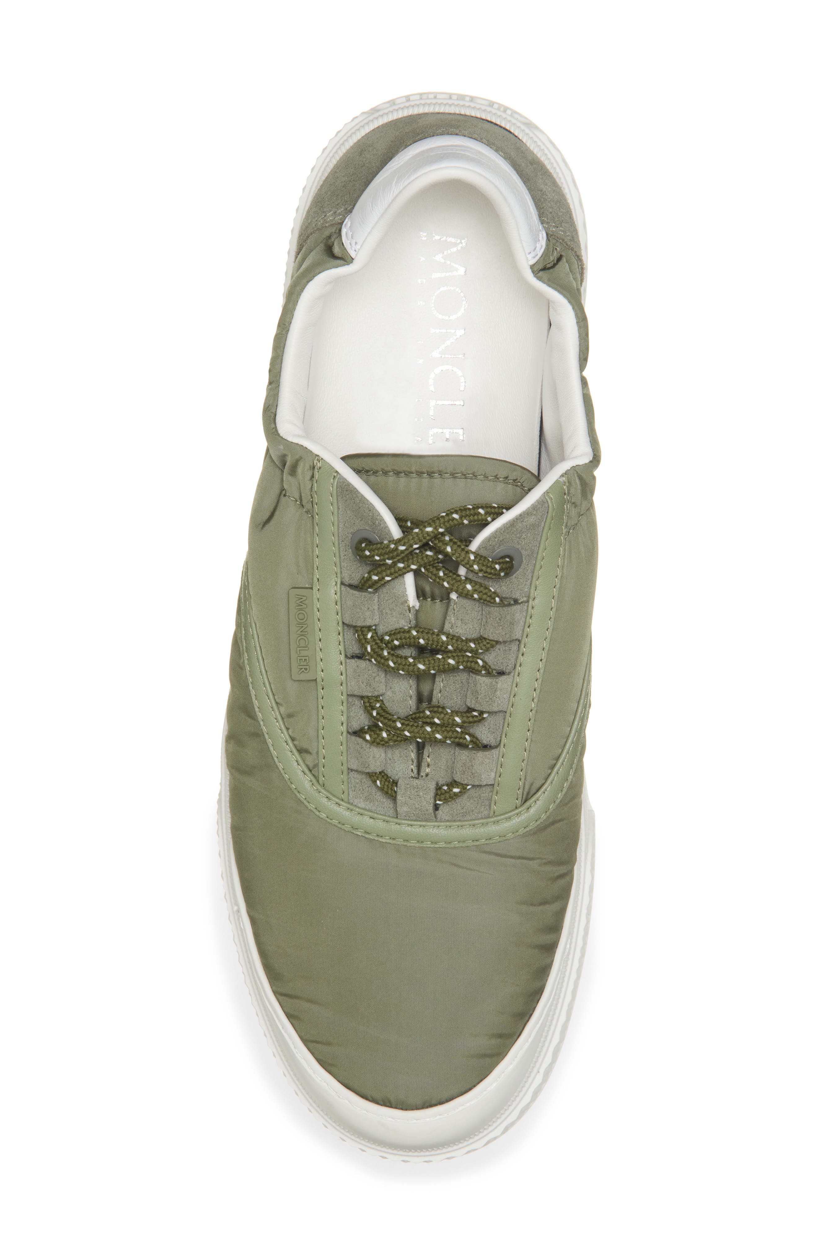 Moncler Vera Leisure Low Top Sneaker, Alternate, color, Vintage Olive Green