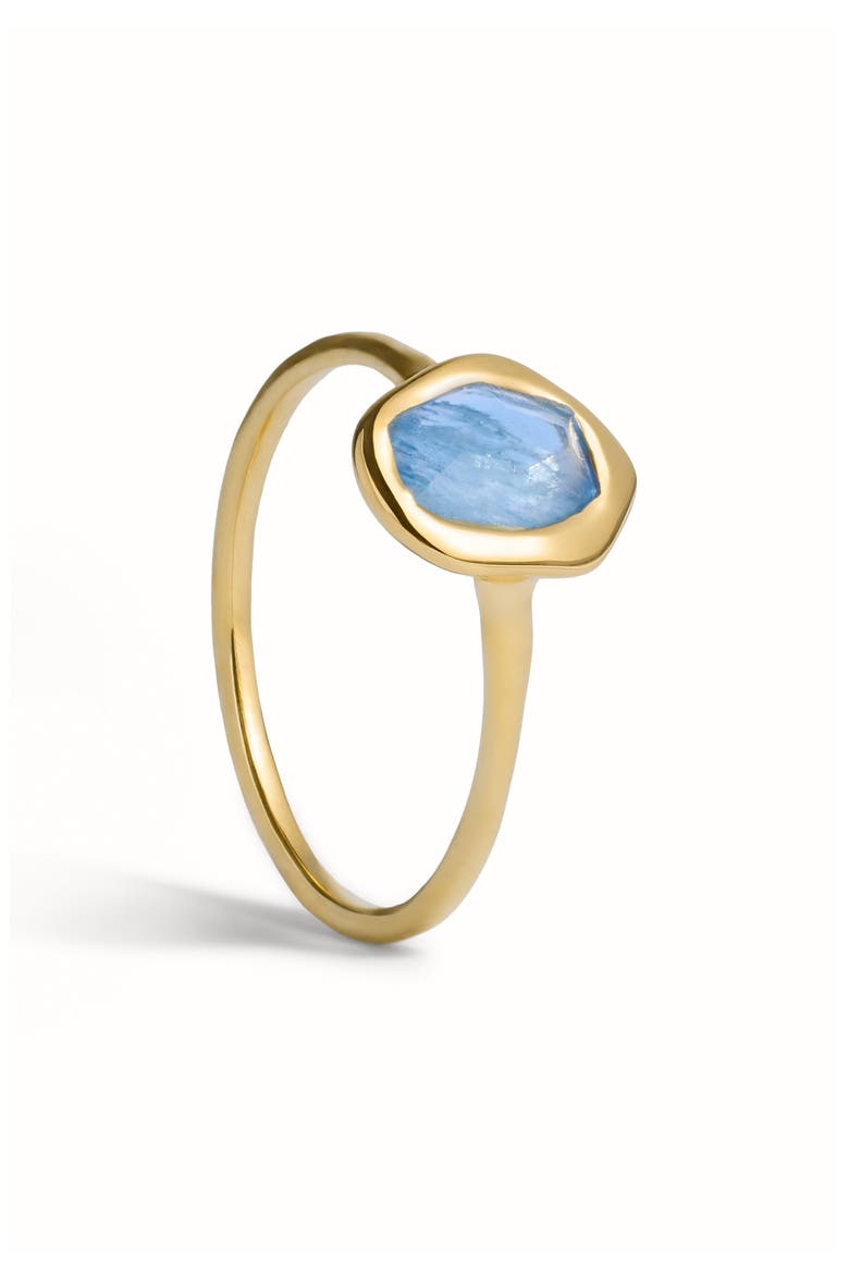 Odyssey Stone Ring, Main, color, 18K GOLD VERMEIL / AQUAMARINE