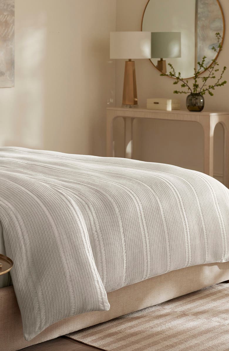 Boll & Branch Waffle Weave Organic Cotton Duvet Cover & Sham Set, Alternate, color, Mist