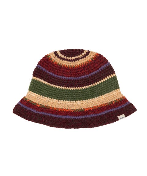 Crochet Stripe Bucket Hat