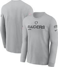 Nike Men's Nike Gray Las Vegas Raiders 2024 Salute To Service Long Sleeve T-Shirt
