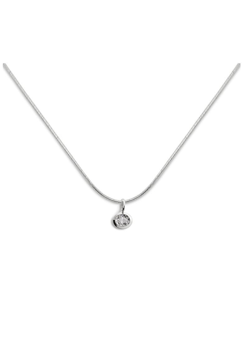 Diamond Essentials Lab Grown Diamond Chain Necklace, Main, color, STERLING SILVER