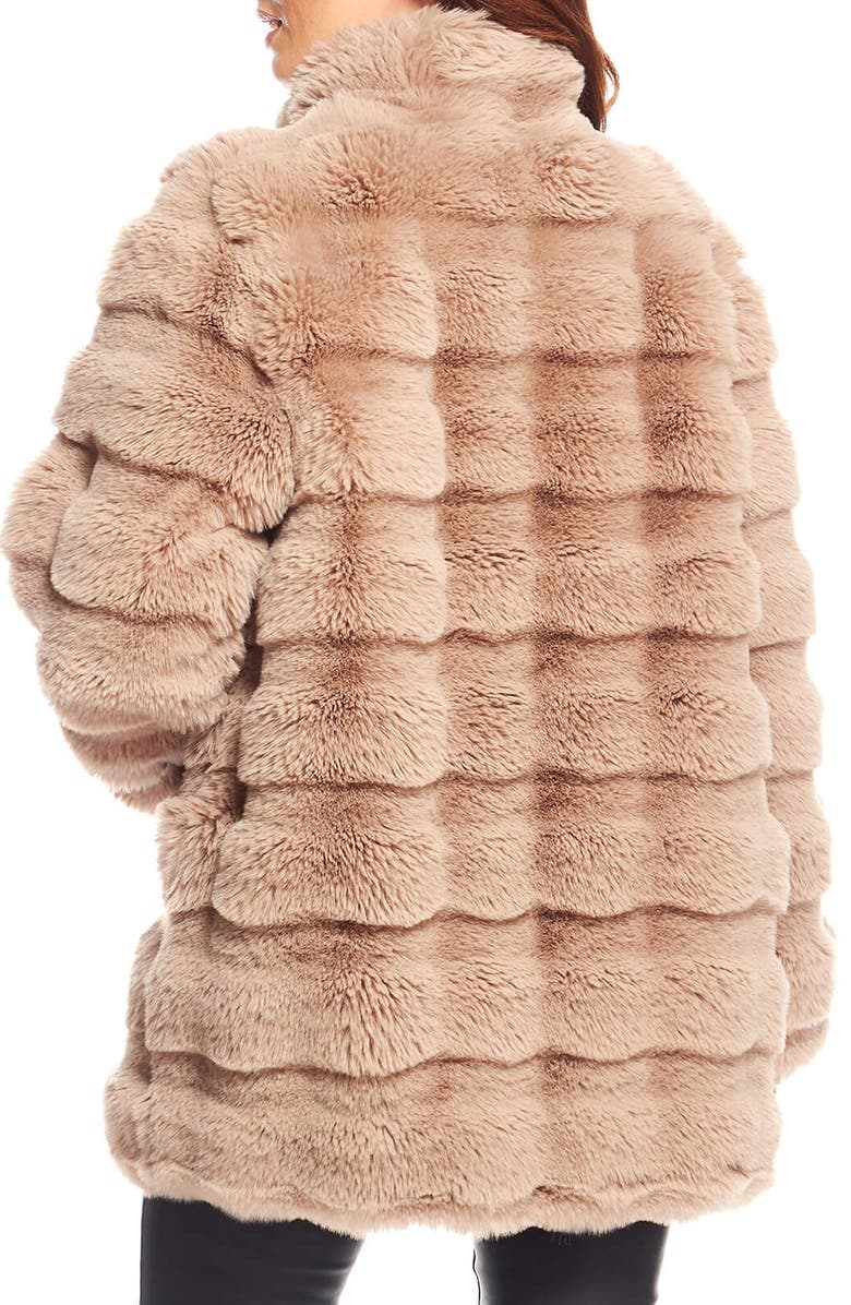 DONNA SALYERS FABULOUS FURS Rainier Reversible Faux Fur Coat, Alternate, color, Camel