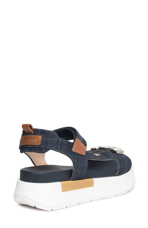 Nerogiardini Ankle Strap Platform Sandal In Multi