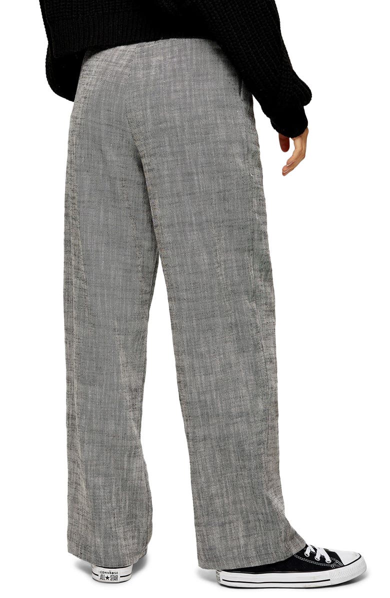 Topshop Wide Leg Trousers, Alternate, color,