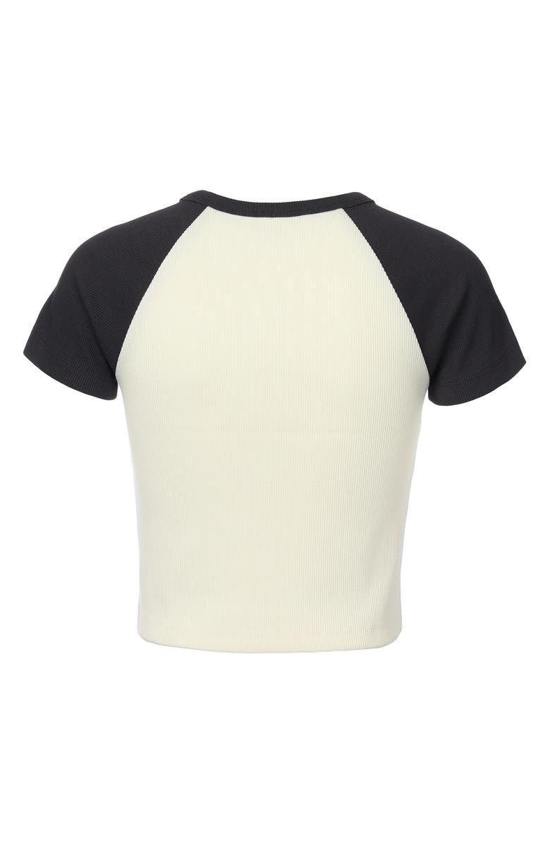 Roxy Kids' Hawaii Raglan Sleeve Ribbed Graphic T-Shirt, Alternate, color, Phantom