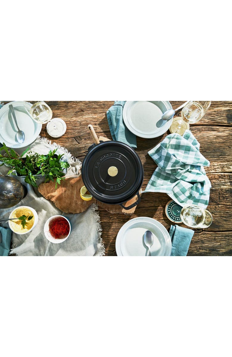 Staub 4-Quart Enameled Cast Iron Dutch Oven, Alternate, color, Matte Black
