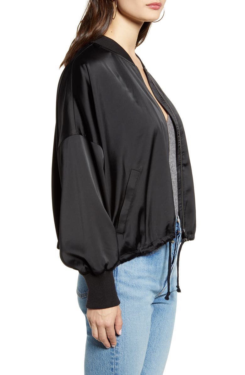 JACK BY BB DAKOTA On Duty Satin Bomber Jacket, Alternate, color,