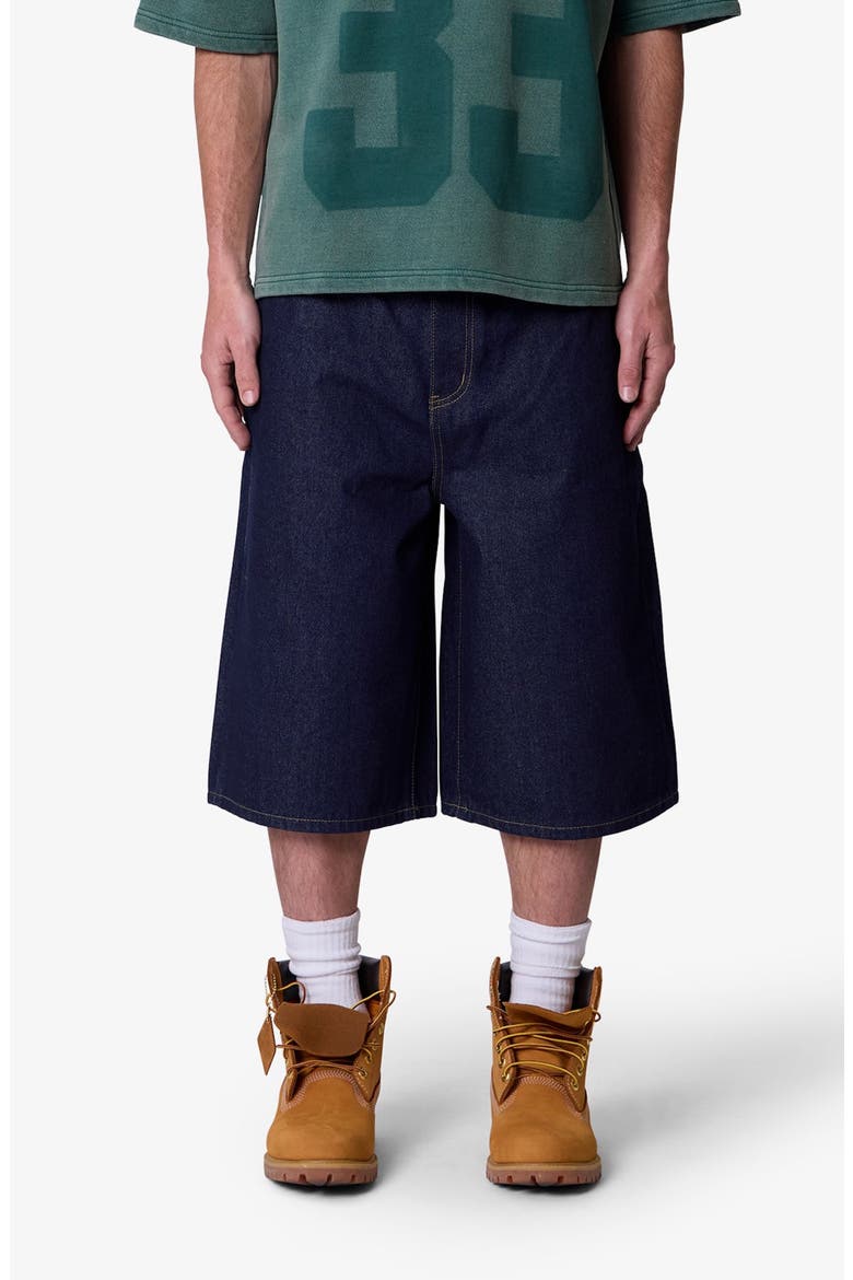 Raw Ultra Baggy Denim Shorts, Main, color, RINSED INDIGO