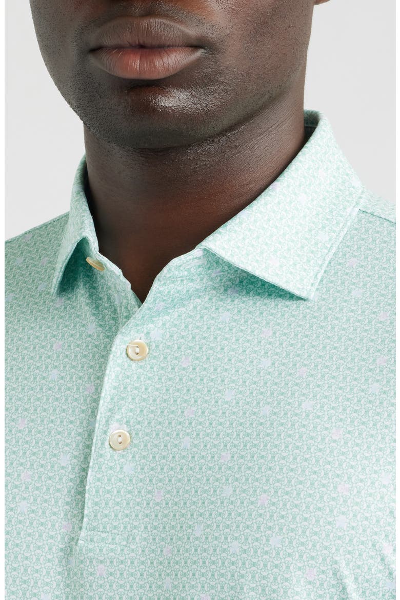 Skull It Performance Jersey Polo, Alternate, color, WHITE/GREEN