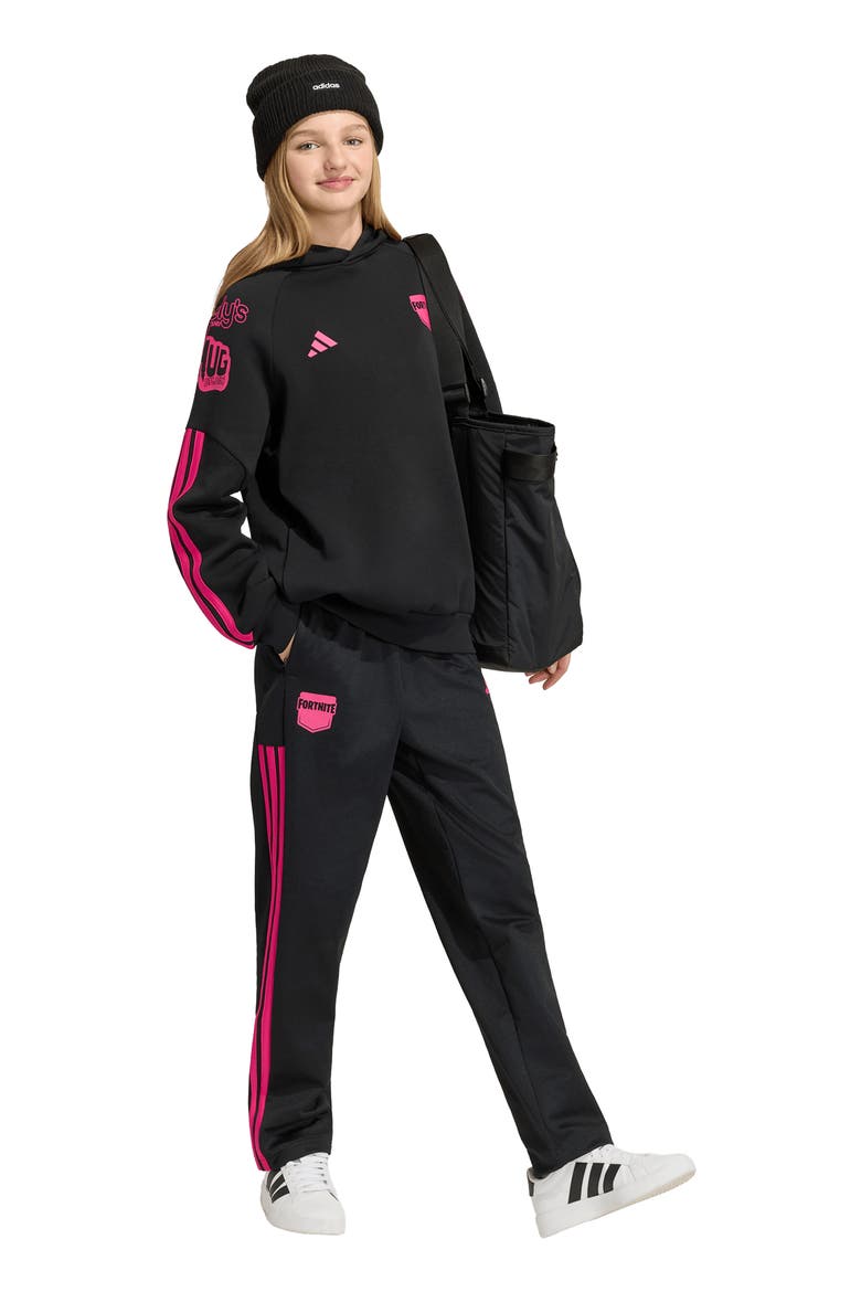 Kids' Fortnite Graphic Hoodie, Alternate, color, BLACK/ REAL MAGENTA