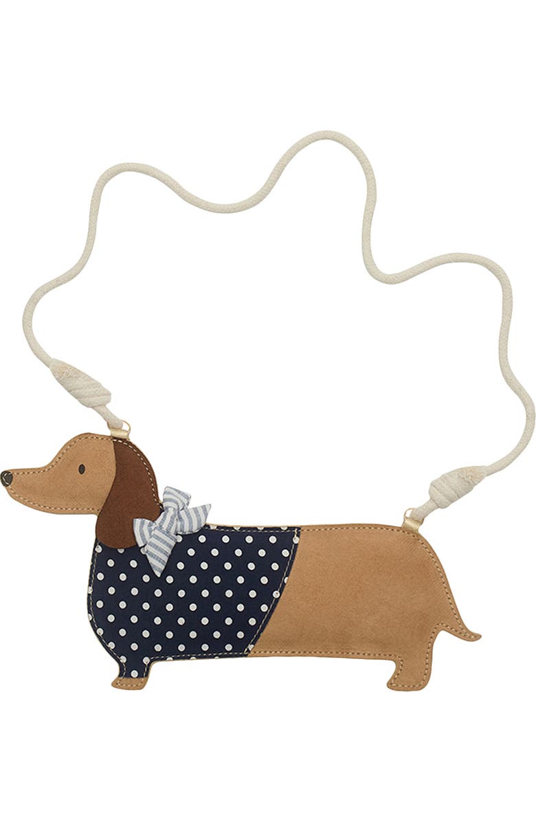 Mimi & Lula Sausage Dog Crossbody Bag, Main, color, Light/ Pastel Brown