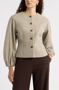 Nordstrom Collarless Sculpted Jacket