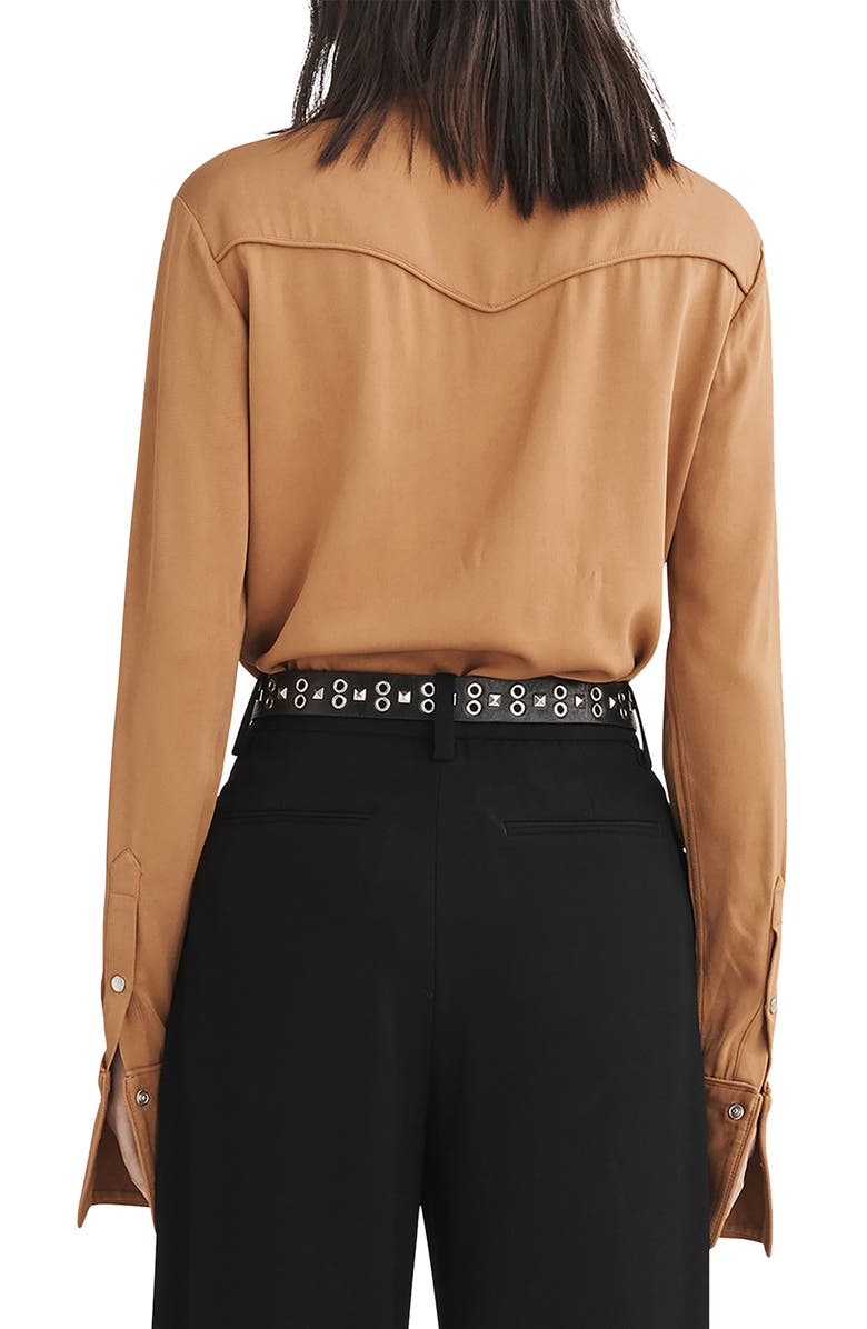 rag & bone Cleo Workshirt, Alternate, color, Camel