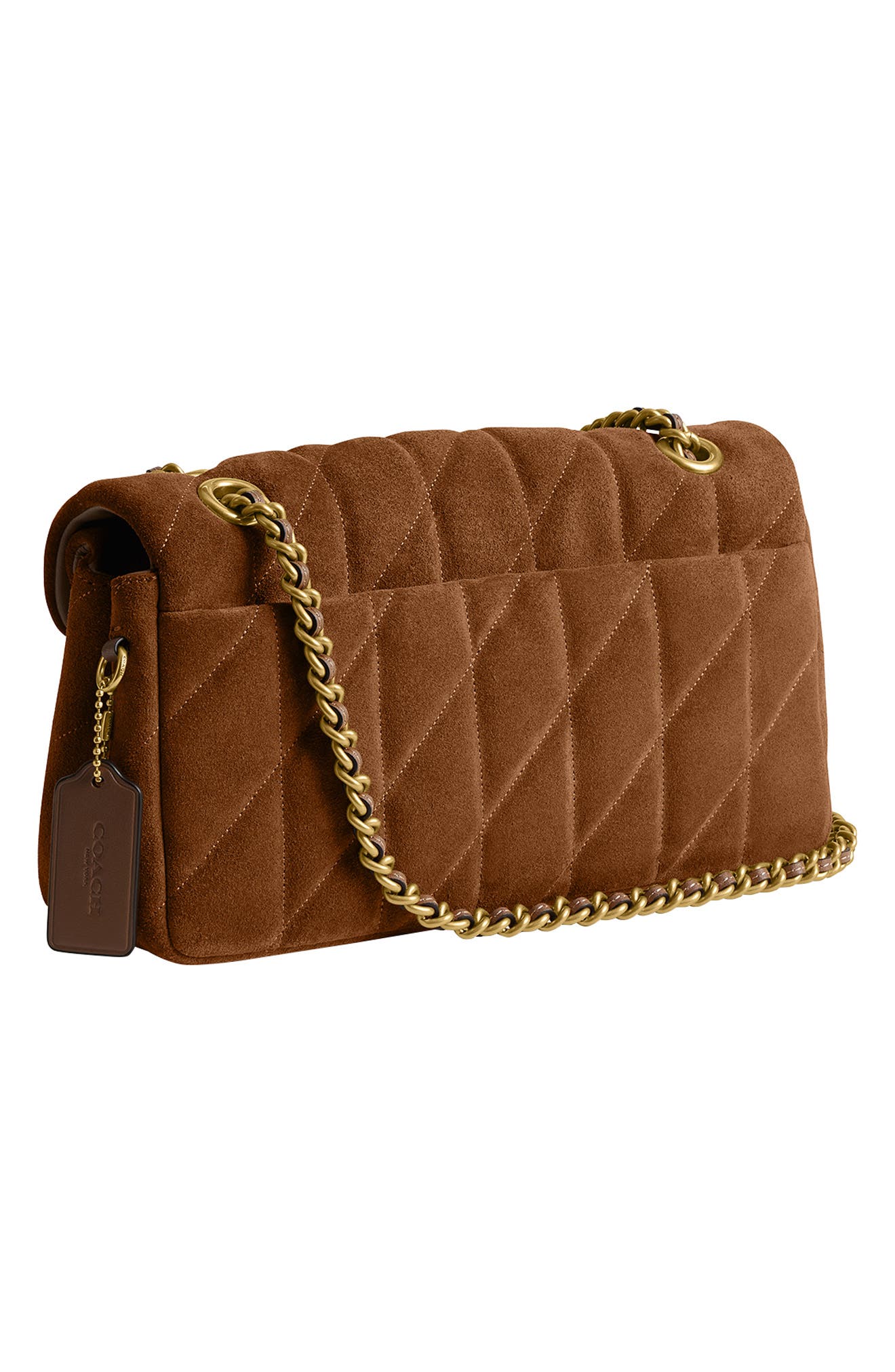 COACH Tabby Quilted Suede Convertible Shoulder Bag, Alternate, color, 