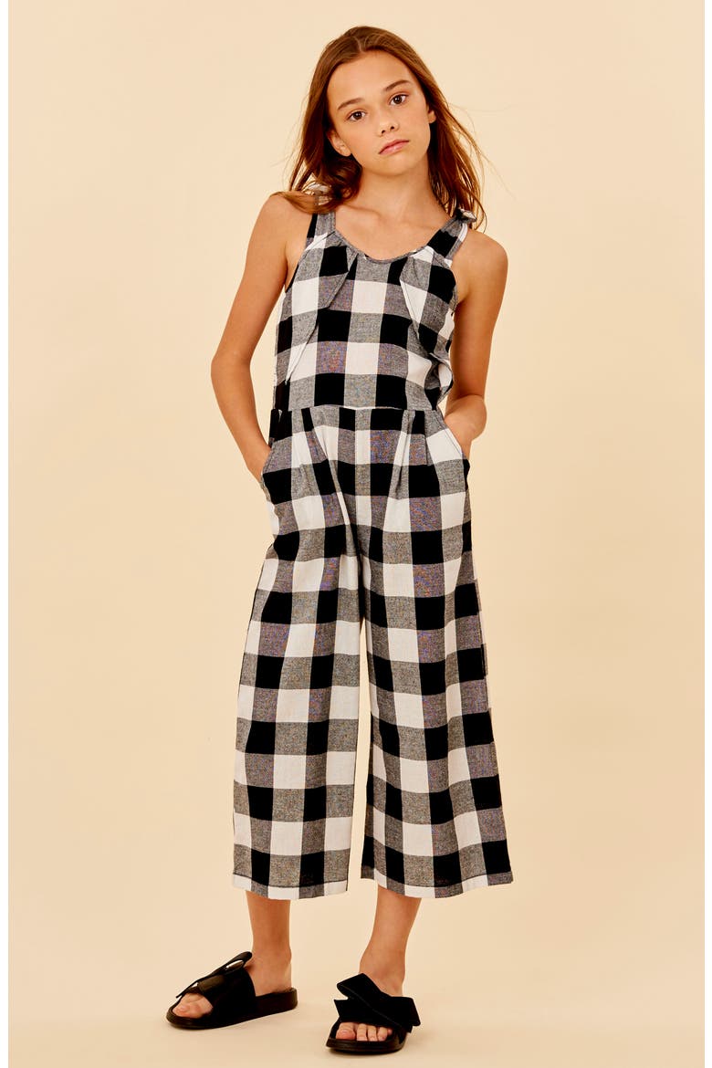 Patricia Check Jumpsuit, Alternate, color, BLACK