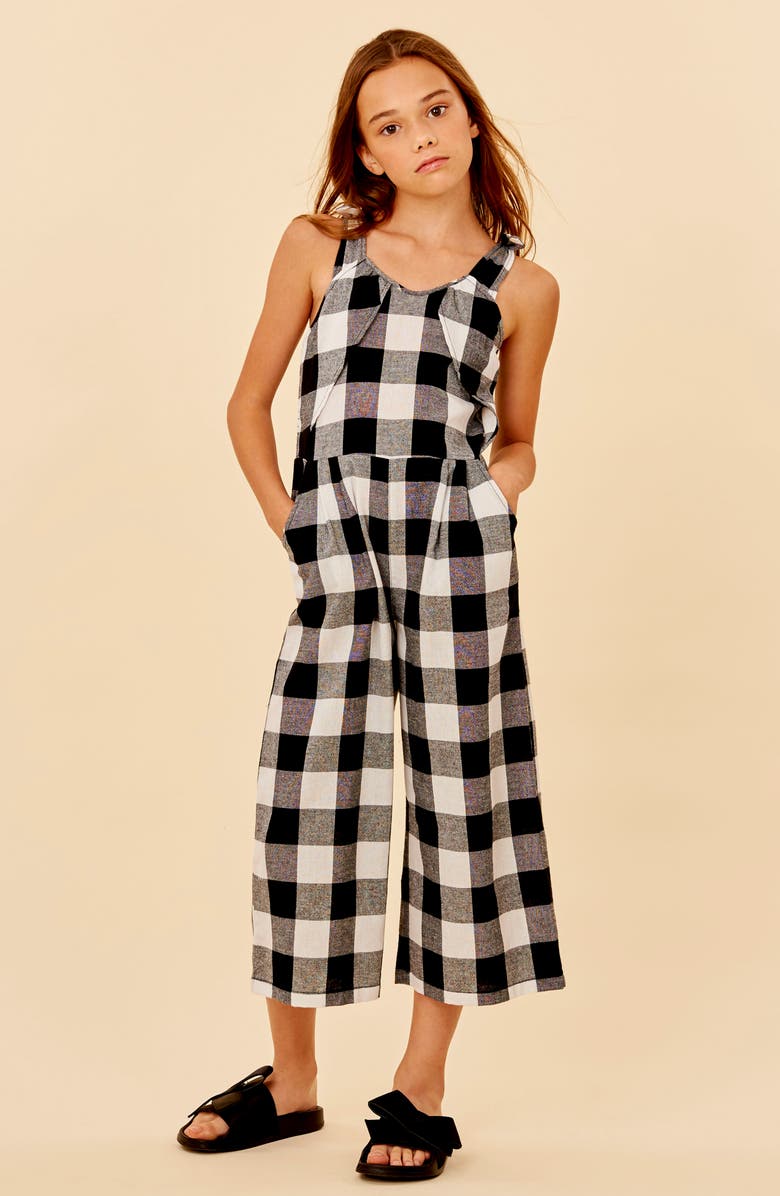 Habitual Girl Patricia Check Jumpsuit, Alternate, color, 