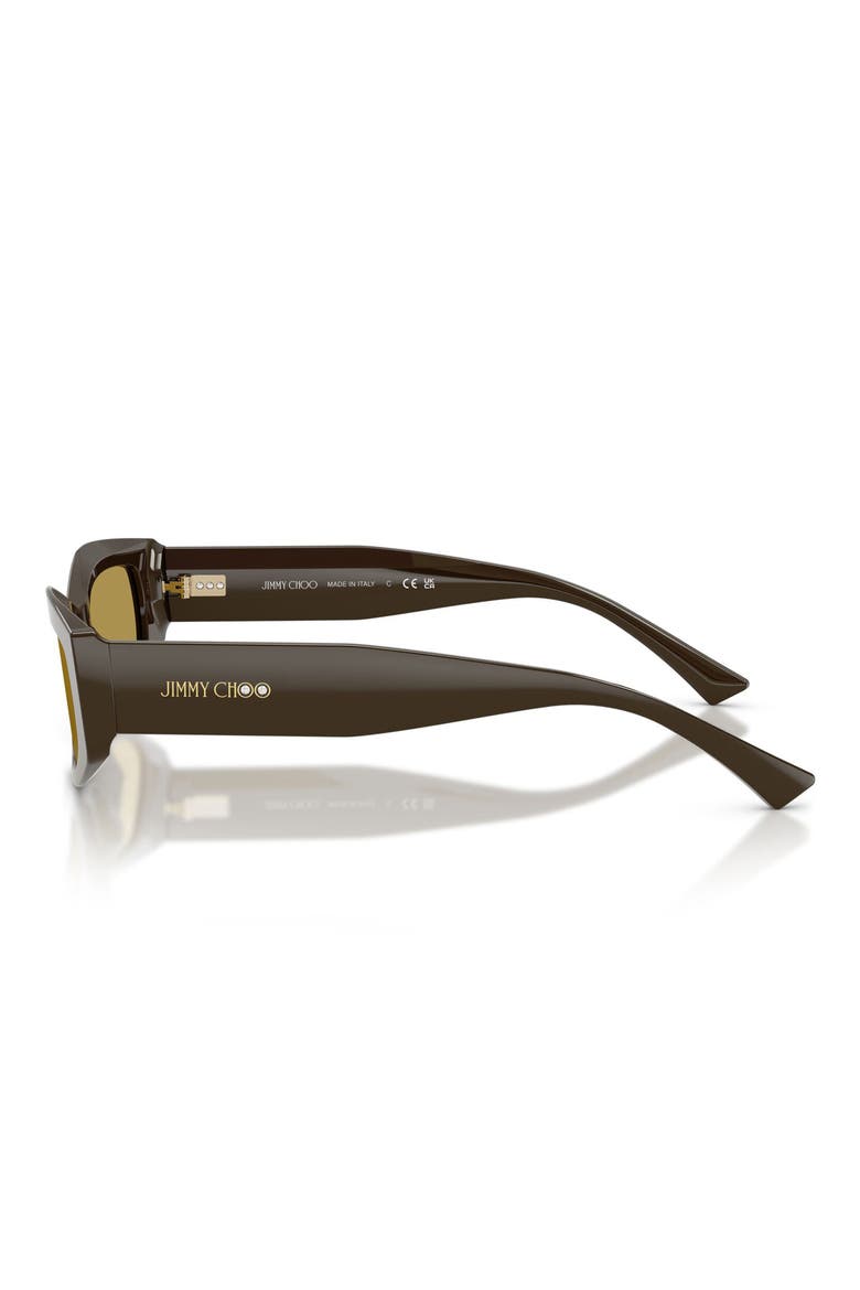53mm Irregular Sunglasses, Alternate, color, CAPER GREEN / GREEN