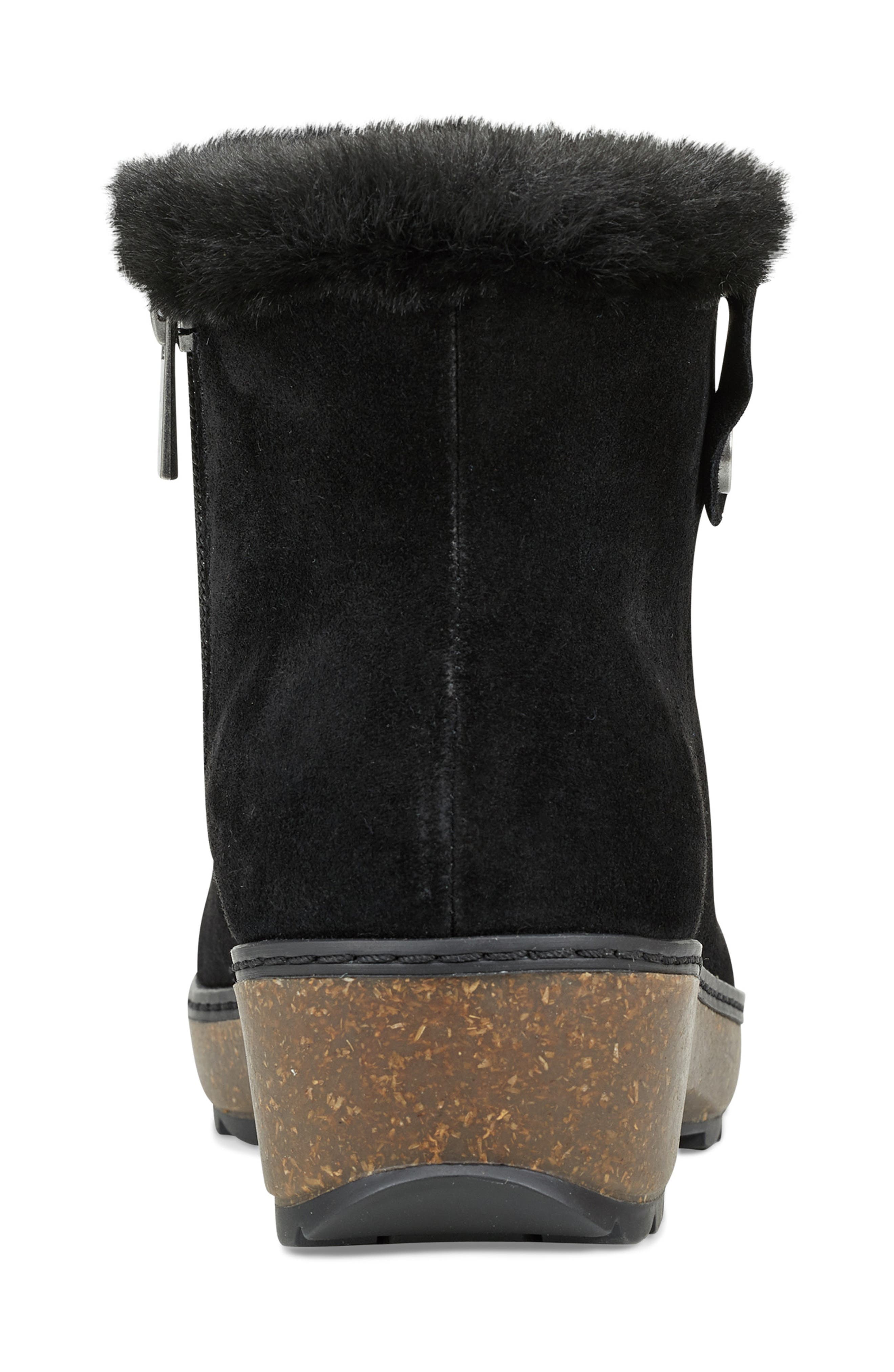Earth<sup>®</sup> Kim Faux Fur Lined Bootie, Alternate, color, Black
