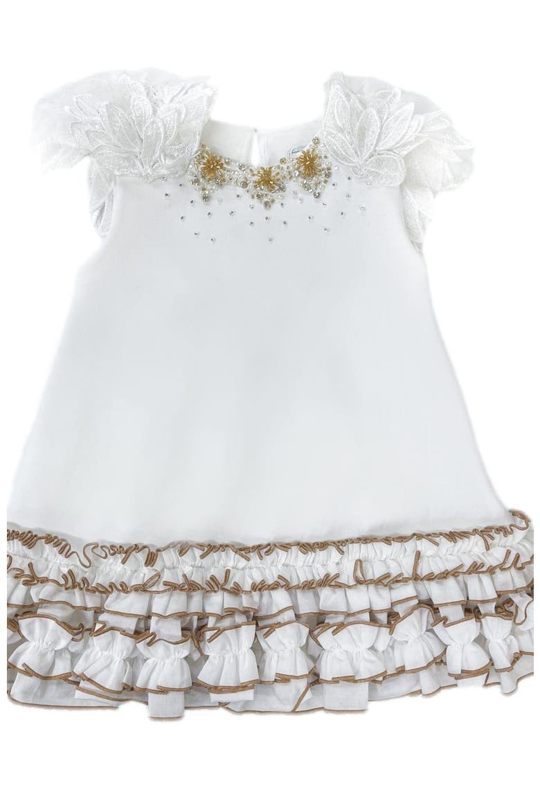 Angelina White Feather Wings Dress, Main, color, White