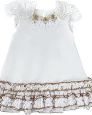Petite Maison Kids Angelina White Feather Wings Dress