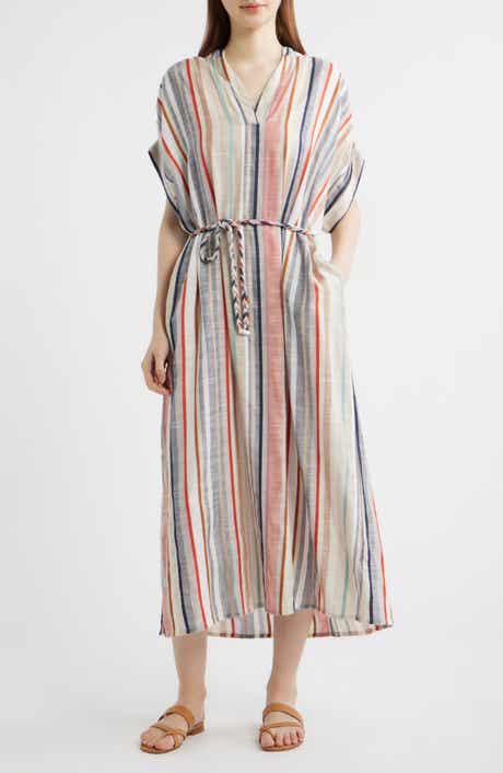 Belted Stripe Maxi Dress