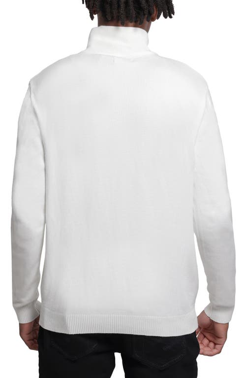 Shop Spring + Mercer Mock Neck Quarter Zip Sweater In Off White
