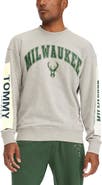 TOMMY JEANS Men's Tommy Jeans Gray Milwaukee Bucks James Patch Pullover Sweatshirt