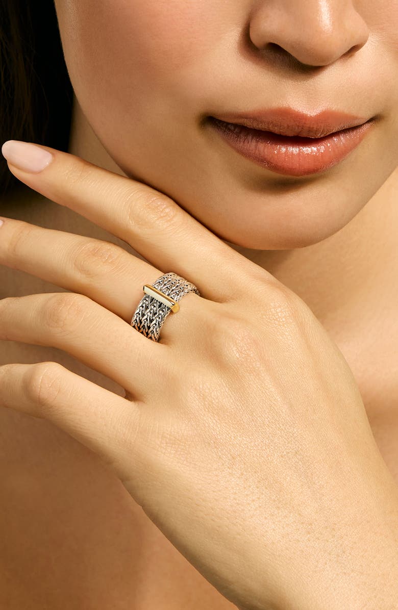 John Hardy Icon Ring, Alternate, color, Silver And Gold