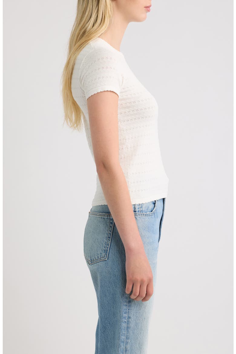 Lisandra Knit Top, Alternate, color, GISELE POINTELLE VINTAGE WHITE