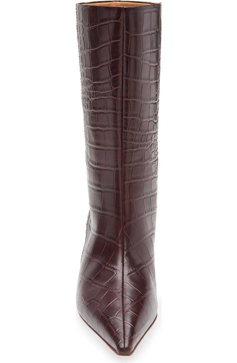 rag & bone Mott Pointed Toe Boot, Alternate, color, Bordeaux Croc