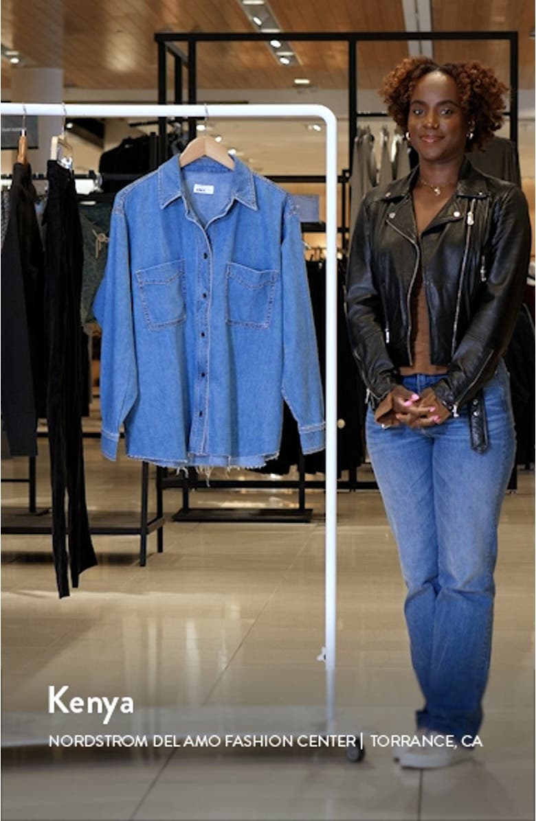 Oversize Denim Button-Up Shirt, sales video thumbnail