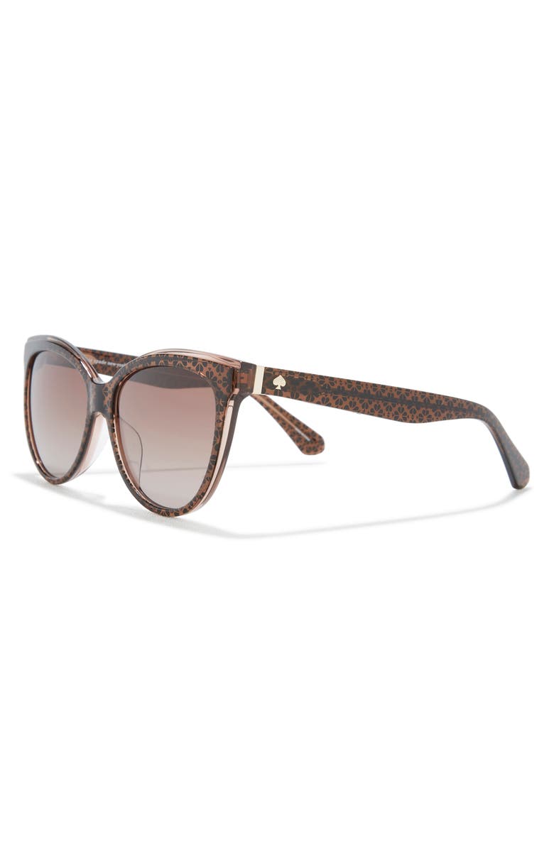 Kate Spade New York 56mm daesha cat eye sunglasses, Alternate, color, Brown Pttrn/ Brown Fuschia Ms
