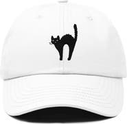Dalix Black Cat Embroidered Casual Hat