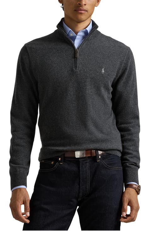 Regular Fit Wool Quarter Zip Sweater