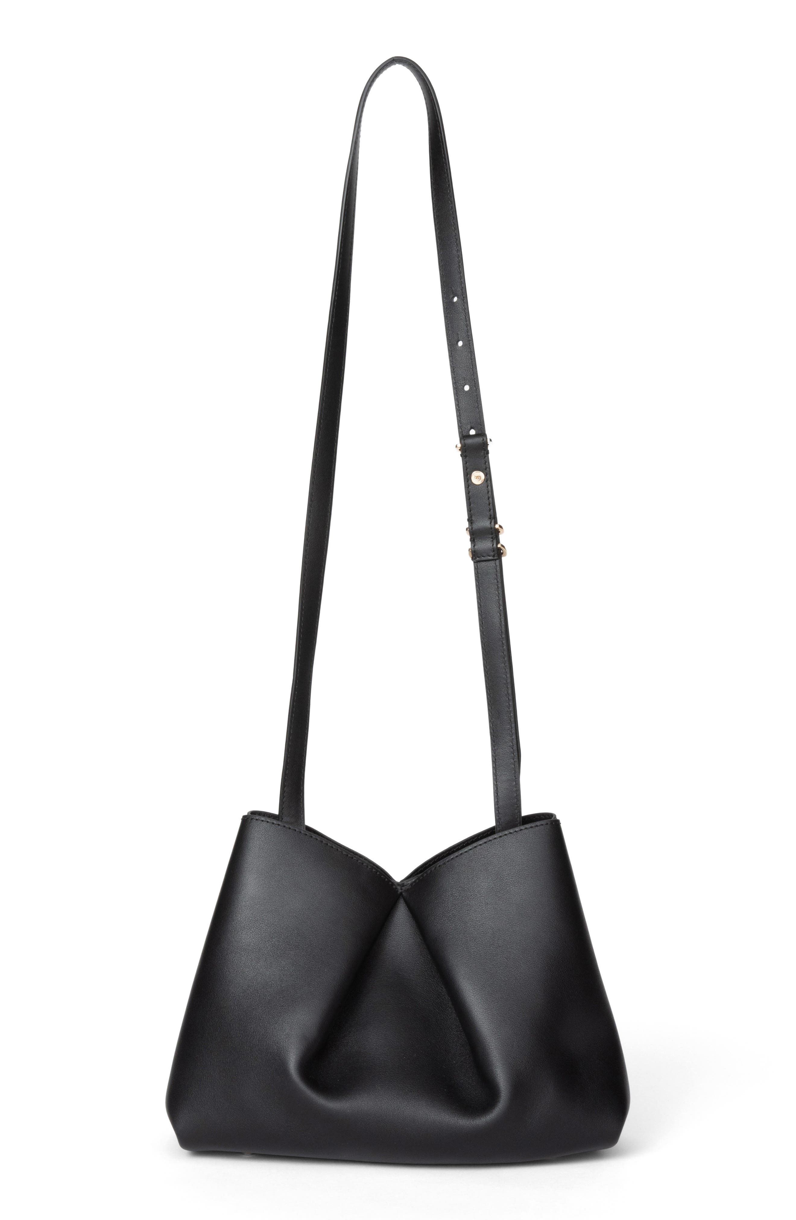 rag & bone Medium Bloom Leather Crossbody Bag, Main, color, Black