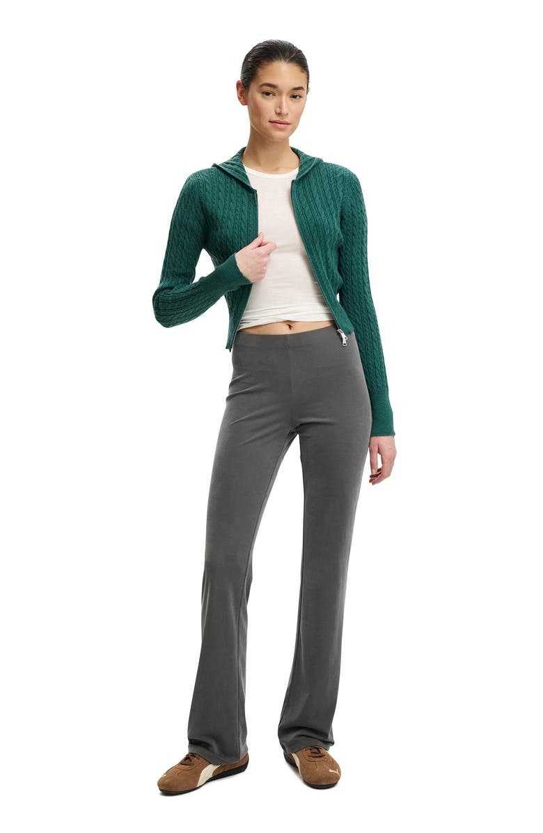 Cotton On Women's Everfine Double Zip Up Hoodie, Alternate, color, Evergreen