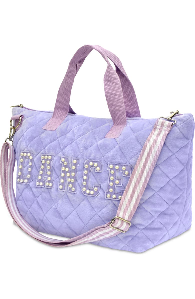 Iscream Kids' Love To Dance Quilted Overnight Tote, Alternate, color, Purple Multi