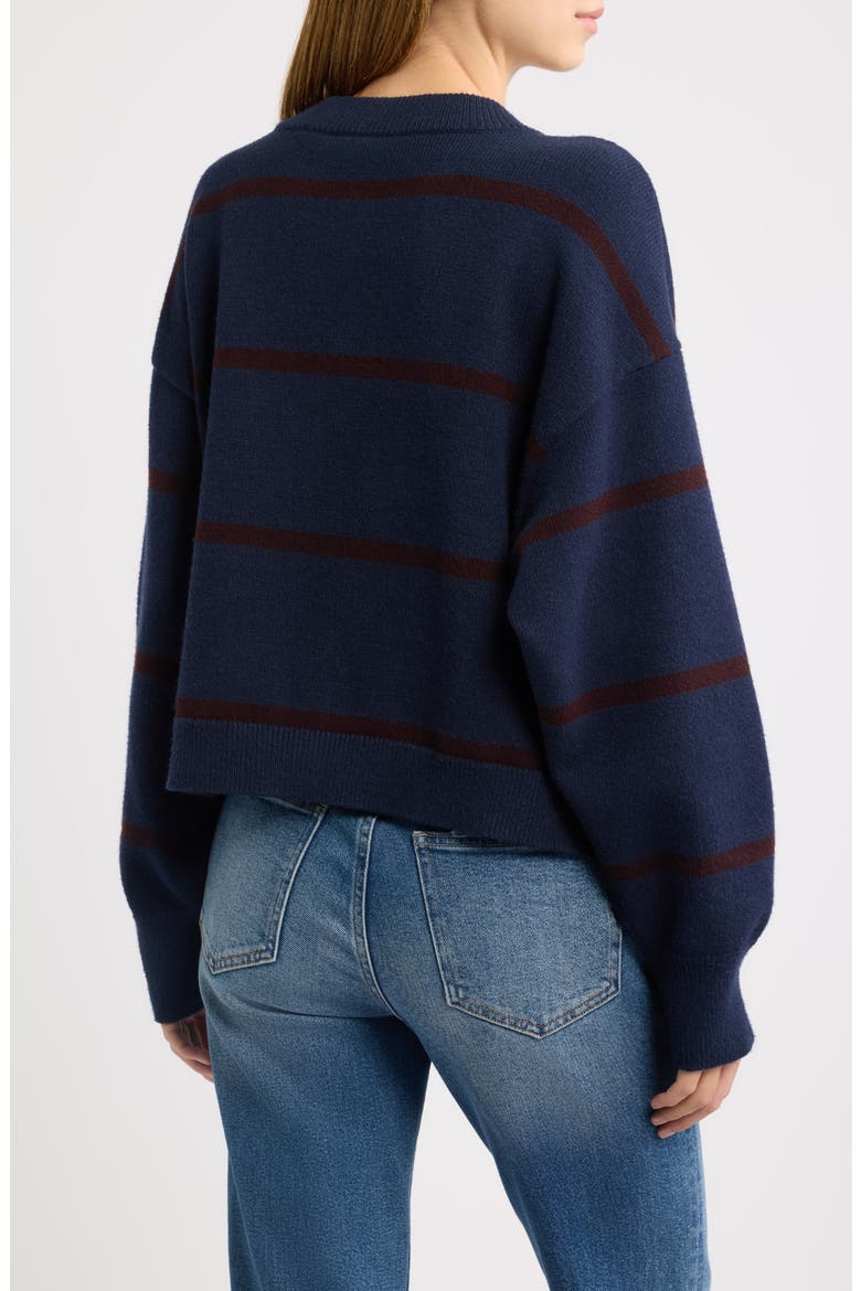 Easy Femme Striped Cardigan, Alternate, color, NAVY STRIPE