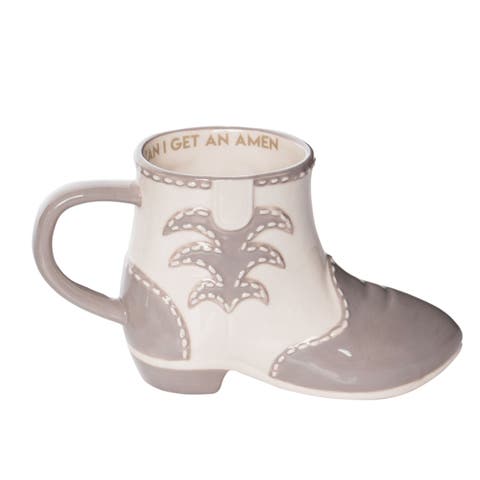 Can I Get An Amen Boot Mug Ceramic Brown 11.5 oz
